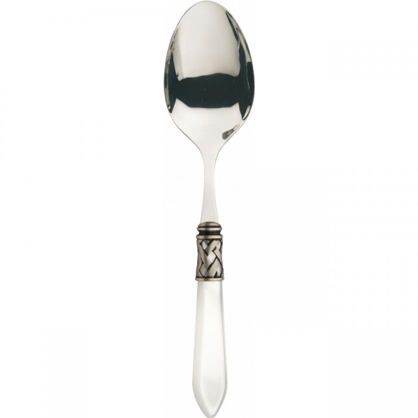ALADDIN OLD SILVER-PLATED RING SALAD SERVING SPOON