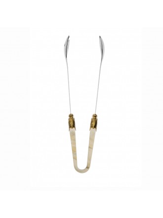 OXFORD ANTIQUE GOLD-PLATED RING SALAD TONGS