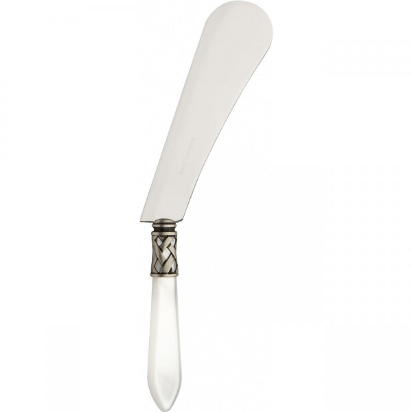 ALADDIN OLD SILVER-PLATED RING CHEESE SPREADER & KNIFE